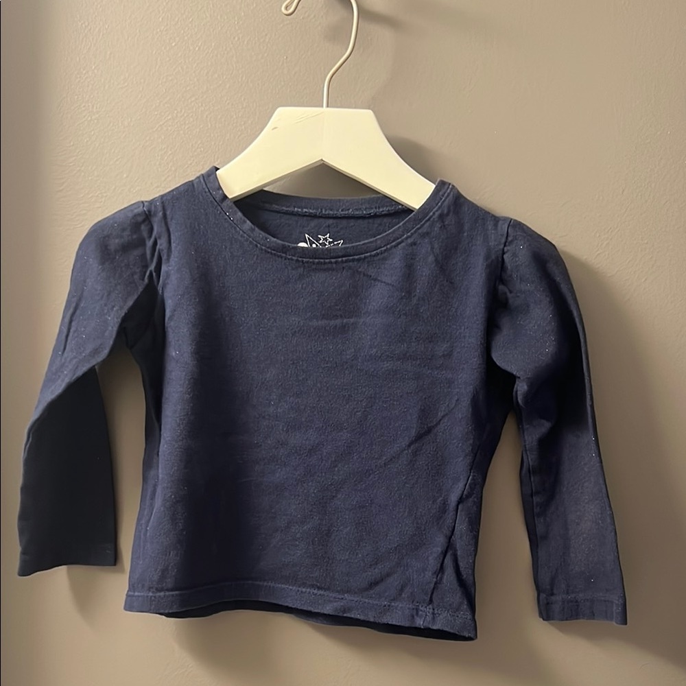 💝FREE when Bundled💝 STAR BASICS Navy Blue Kids Long Sleeve Shirt Size 3T